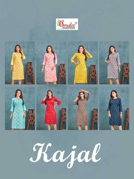 Kajal By Rung Rayon Embroidery Kurtis Catalog